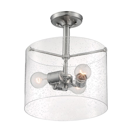 Nuvo Fixture, Semi Flush, 3-Lght, Incandescent, 60W, 120V, A19, Medium Base, Height: 14.00 60/7188